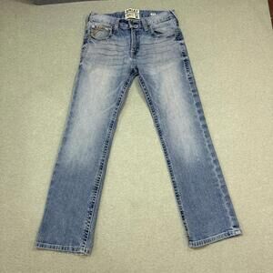 Ariat  M7 Slim Fit Straight Leg Jeans Mens 30x30 Blue Light Wash Western Cowboy